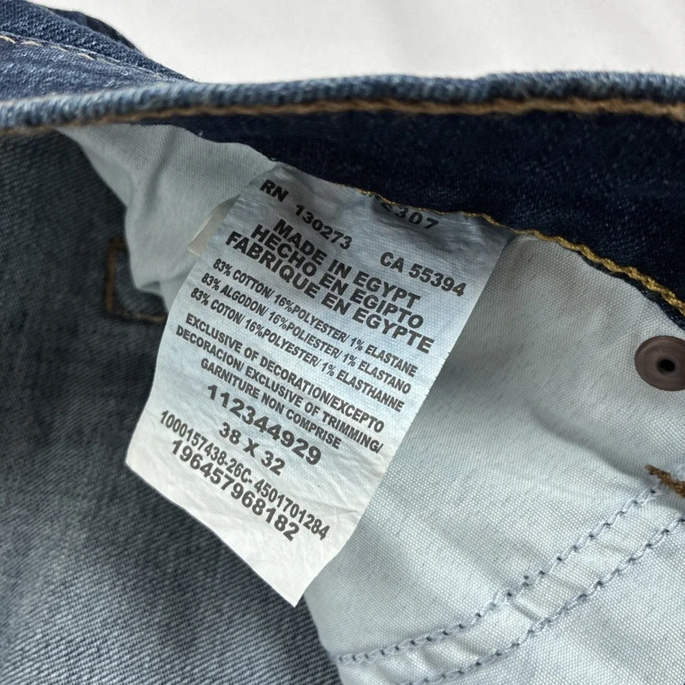 New Mens Wrangler Athletic Fit Tapered Denim Jeans Size 38x32 NWOT Dark Wash
